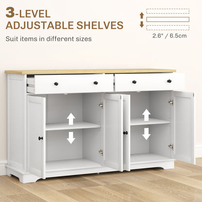 Modern Sideboard, Buffet Cabinet with Storage Drawers, White