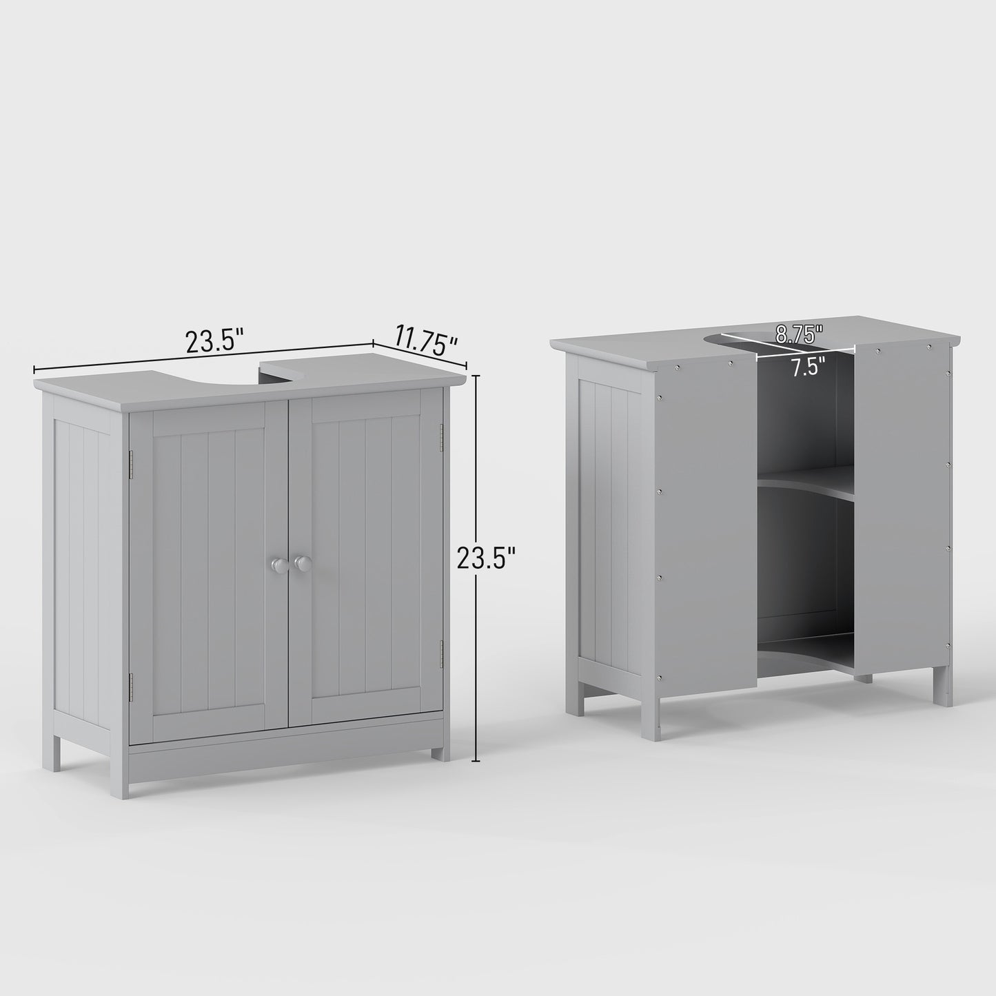 Light Gray Bathroom Vanity Cabinet