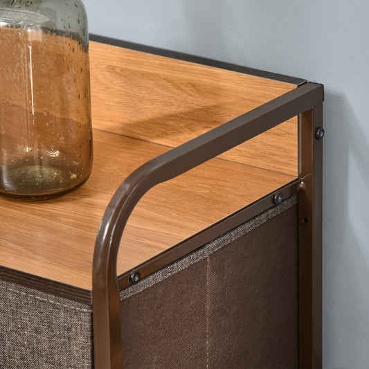 3-Tier Storage Organizer for Bedroom and Workspace Maple Wood