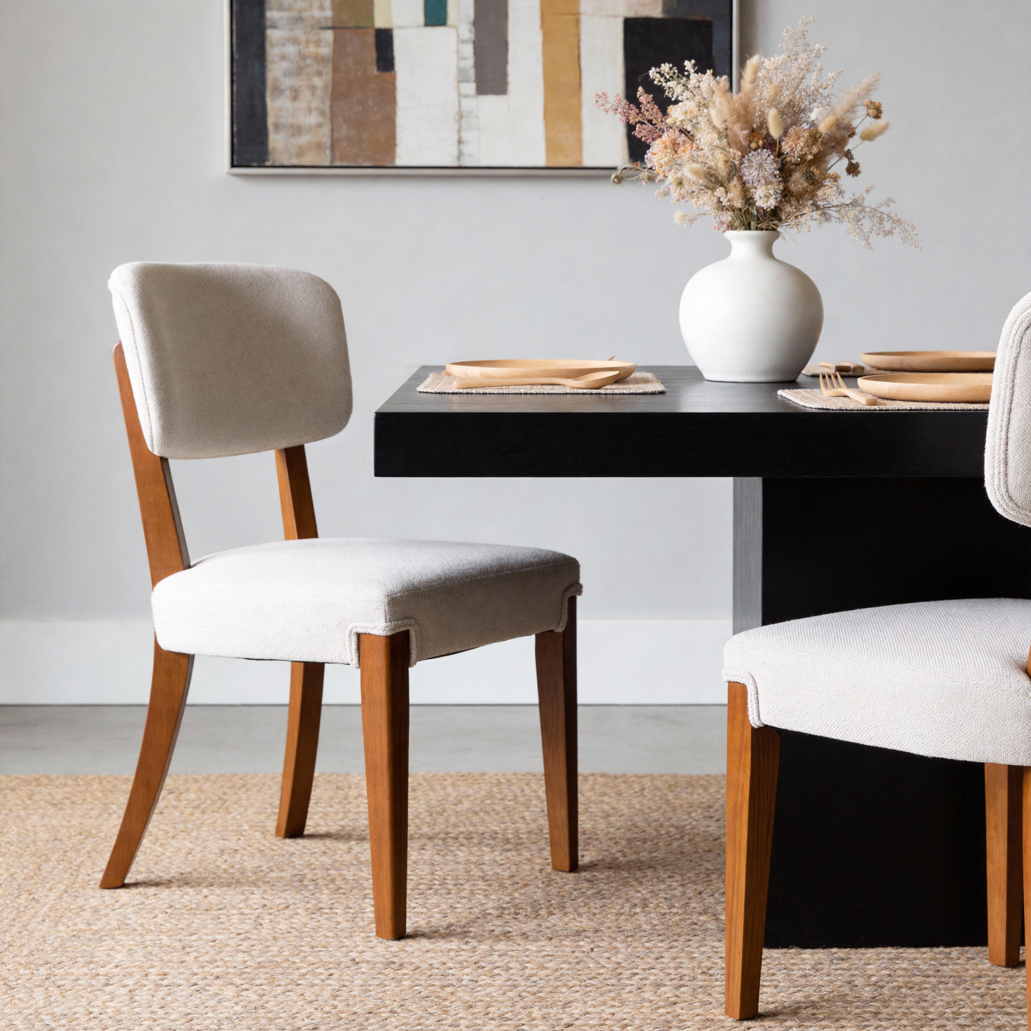 Modern Armless Dining Chairs set of 2