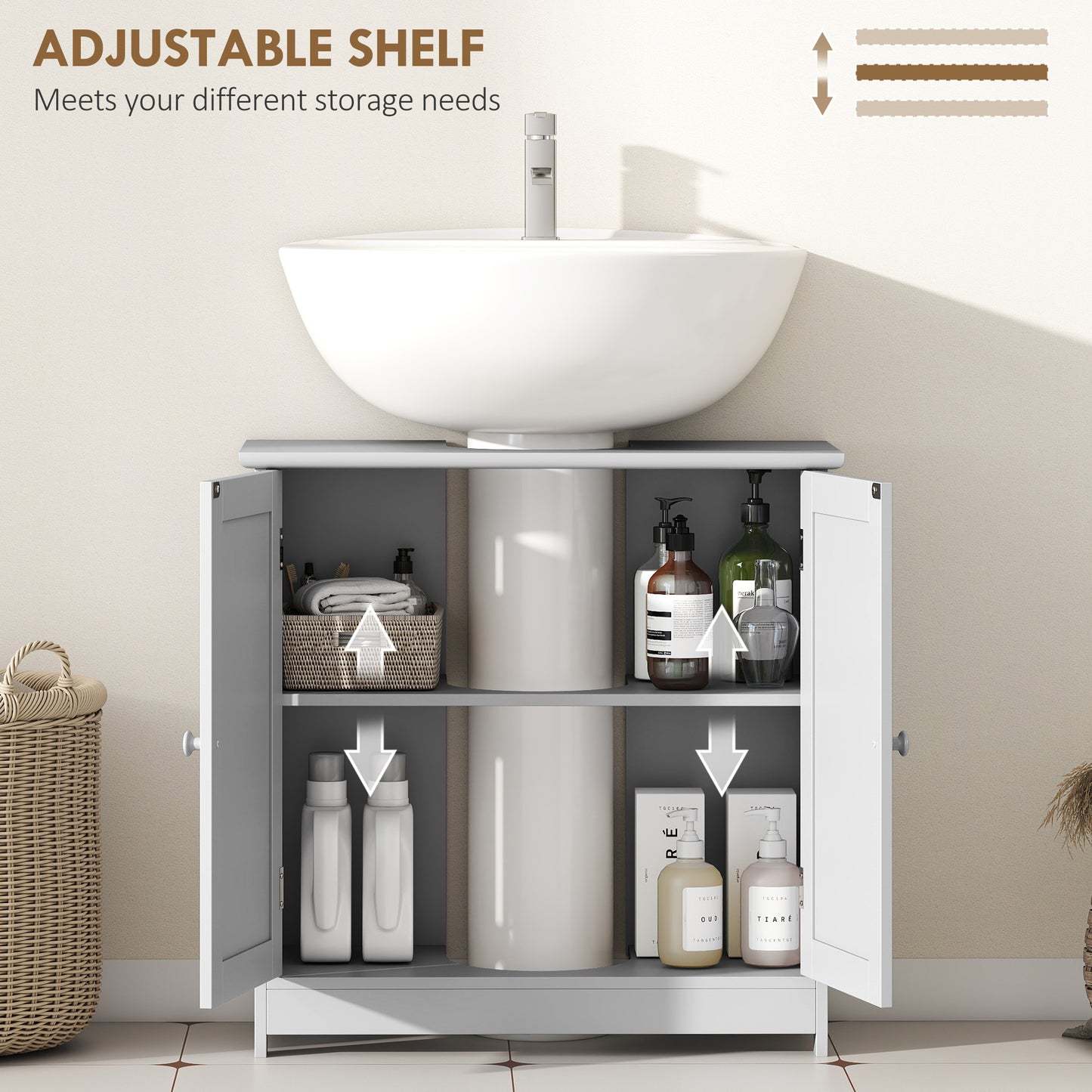 Light Gray Bathroom Vanity Cabinet