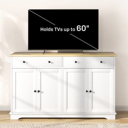 Modern Sideboard, Buffet Cabinet with Storage Drawers, White
