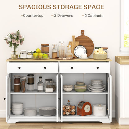 Modern Sideboard, Buffet Cabinet with Storage Drawers, White