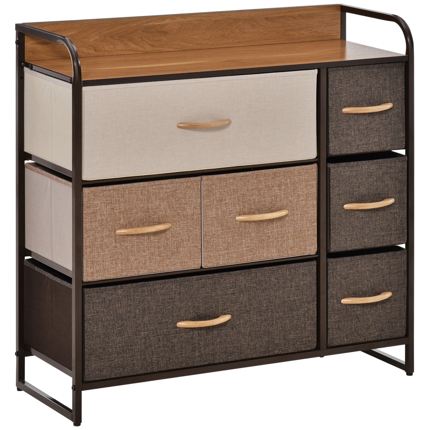 3-Tier Storage Organizer for Bedroom and Workspace Maple Wood